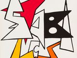 an image of a painting with geometric shapes on a white background
