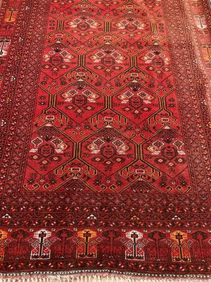 Tapis Afghan fond rouge 230 x150