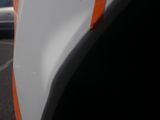 a close up view of a car ' s front bumper