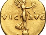 an image of a gold coin with an angel on it