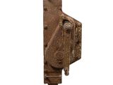 an old rusty fire hydrant on a white background with a white background
