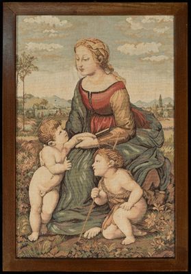 une image représentant un tableau d'une femme avec deux bébés