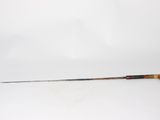 an old wooden stick with a long handle on a white surface