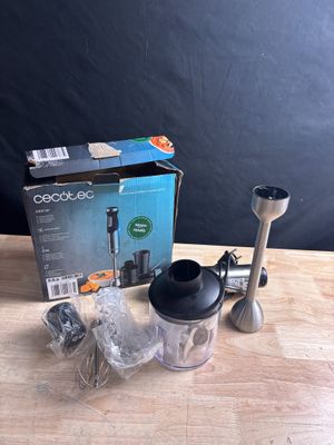 a box and a blender sitting on a table