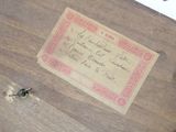 a piece of paper that has been left on a table
