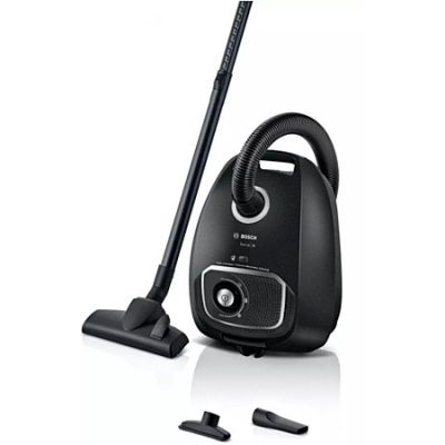 a close up of a black vacuum cleaner with a black handle