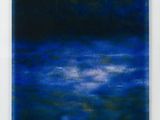 an image of a blue and yellow painting on a white wall