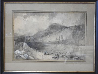 Edmond MORIN (1824-1882) Les bords du Doubs à Casaméne près …