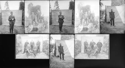 Ensemble de huit plaques diapositives représentant des portr…