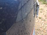 a close up view of a car ' s rear end