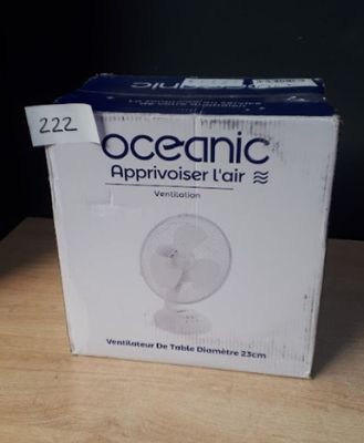 Ventilateur de table OCEANIC - 30W - Diametre 23 cm - 2 vite…