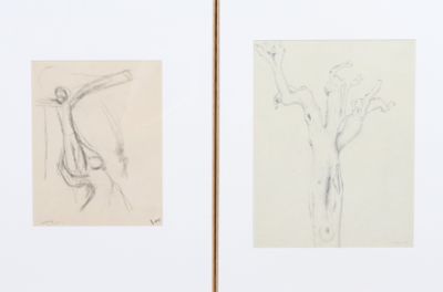 deux dessins représentant un homme et une femme sur la même page