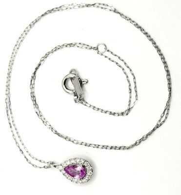 Pendentif en platine fin 900/1000 poinçon « tête de chien » centré d'u - Photo 1