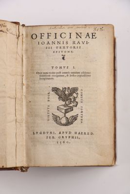 RAVISIUS TEXTOR (Jean TIXIER de RAVISI dit). Officinae Ioann… - Photo 1