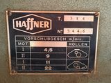 an old metal sign on the wall of a building that says haffener