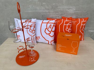 (x11) pièces APEROL SPRITZ - 6 verres à pieds - 1 plateau de… - Photo 1