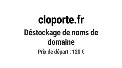 Nom de domaine cloporte.fr. Catégorie: Écologie et environne…