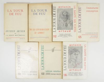 six books on a white surface with a drawing of a woman