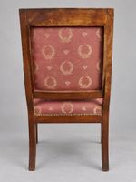 Fauteuil style Empire , tissu à décor d’abeilles et couronne… (photo 3)