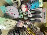 a lot of toothbrushes and other items in a box