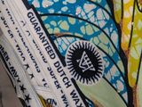 a close up of a bag with a label on it