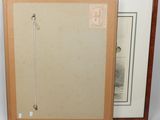 two framed pictures of a man and a woman standing next to each other