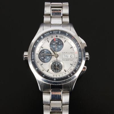 HAMILTON. Bracelet-montre ronde en acier calibre H21 X Patro… - Photo 1