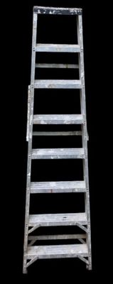 a ladder that is leaning up against a black background