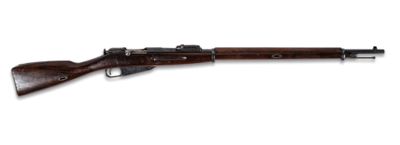 un fusil avec un canon en bois sur fond blanc