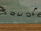 an image of a close up of a painting with writing on it