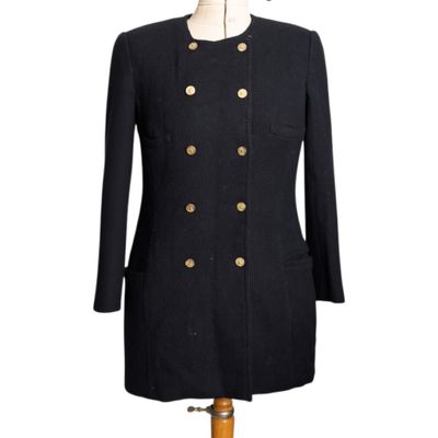 SONIA RYKIEL Veste tunique saharienne en jersey beige, simpl…