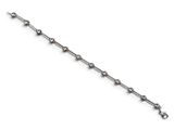 a close up of a metal chain on a white background