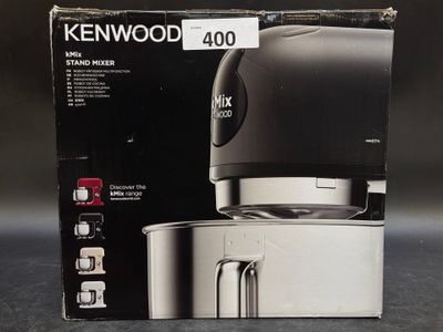 packaging of a kenwood 400 blender sitting on top of a table