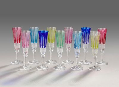 SAINT-LOUIS Modèle Tommy 11 flûtes à champagne en cristal co… - Photo 1