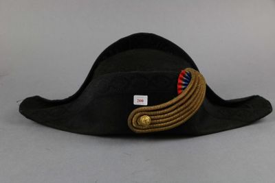 an image of a black hat with a gold band