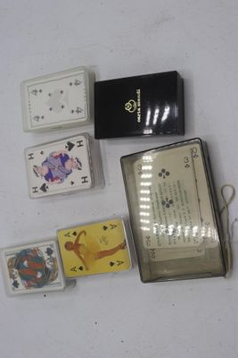 Lot de six jeux de 52/52, Réclame ou Publicitaire, boite cri…