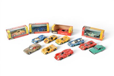 a lot of toy cars that are sitting in a box