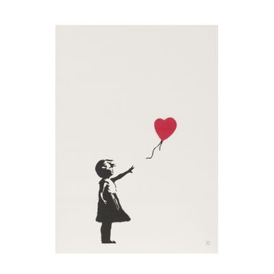 banksy girl with a heart balloon