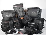 a lot of bags that are sitting on a table
