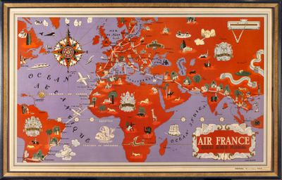 BOUCHER Lucien (1889-1971) pour AIR FRANCE : AFFICHE dans un…