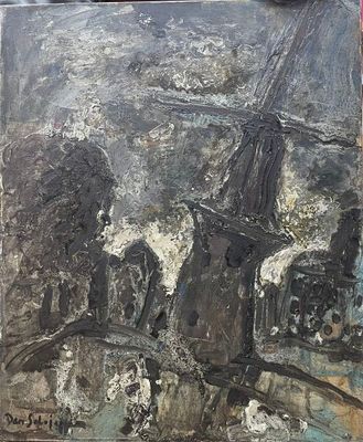 a picture of a painting that is being displayed on a table