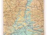 une ancienne carte de la vallée du Rhône, en France