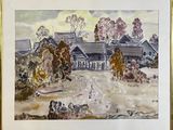 a picture of a picture of a painting of a village