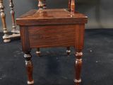 pair of antique wooden side tables with turned legs