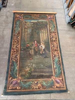a picture of a painting on the floor of a store