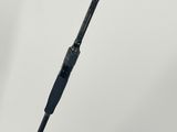a close up of a fishing rod on a white background
