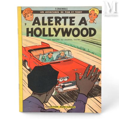 a book with a cartoon of a man driving a red car