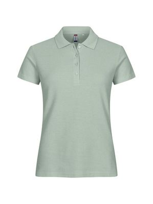 un polo vert pour femme, à col et manches courtes