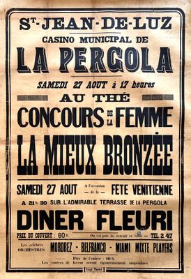 a black and white poster advertising a concert for the concert of la pergola