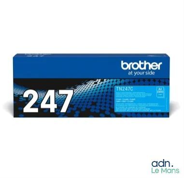 Toner cyan d'origine Brother TN-2470C pour l'impression avec le toner Brother TN-2470C